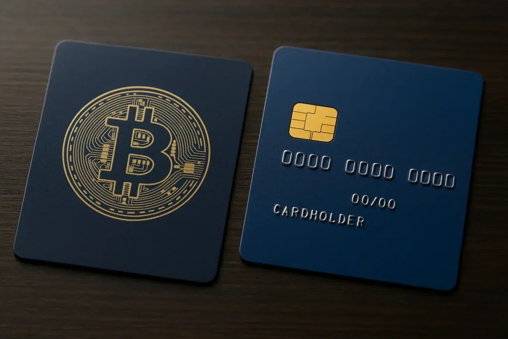 crypto cards vs traditional cards